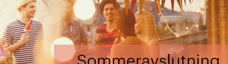 Invitasjon for sommeravslutning med unge mennesker som spiser is