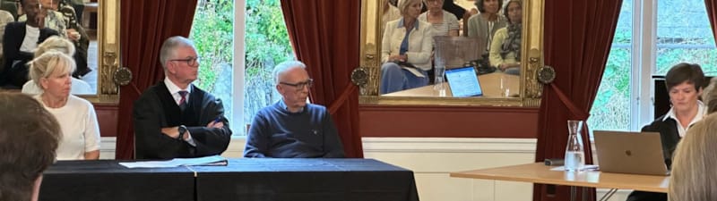 Bilde fra rettssak som rollespill 2024