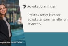 Invitasjon til praktisk rettet kurs for advokater som har eller ønsker styreverv med kursholder Line Gjerstad Tjelflaat