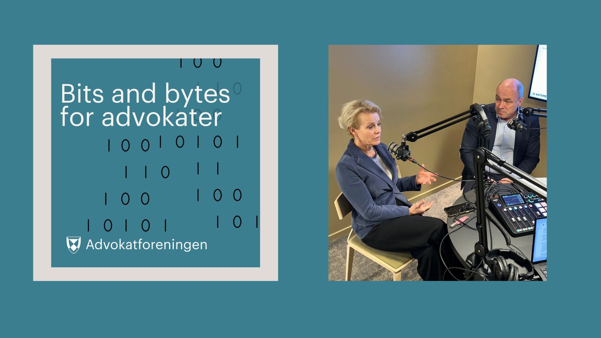 Merete Smith og Hans-Petter Nygård i studio