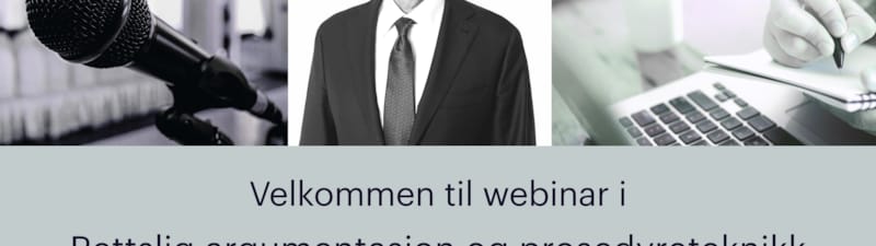 Invitasjon til webinar i Rettslig argumentasjon og prosedyreteknikk med Anders Ryssdal